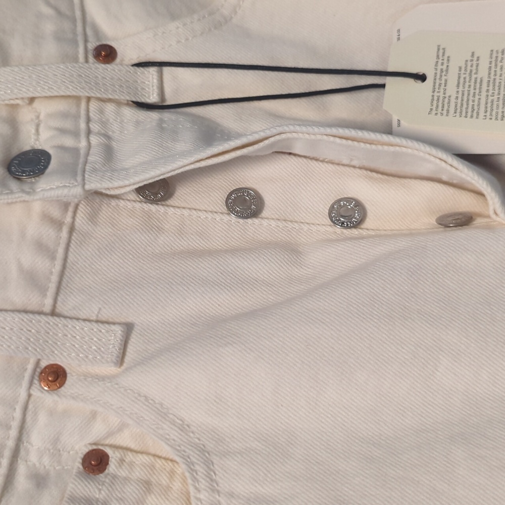 LEVI'S Ribcage Rainbow Denim Mini Skirt 27 - Picture 8 of 16